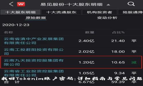如何找回Tokenim账户密码：详细指南与常见问题解答
